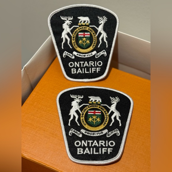 Ontario Bailiff Embroidered Patch/Crest Set - Picture 3 of 4